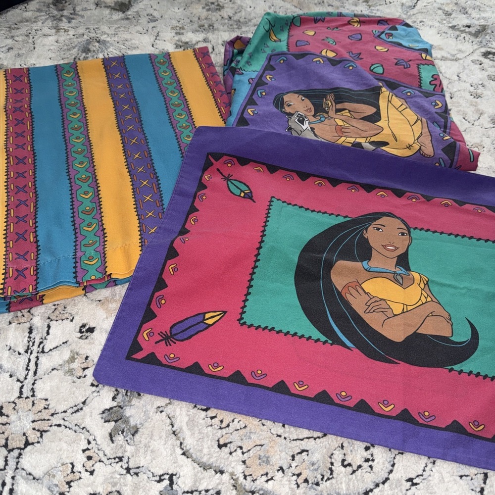 Vintage Disney Pocahontas Twin Sheet Set EUC - Picture 2 of 7